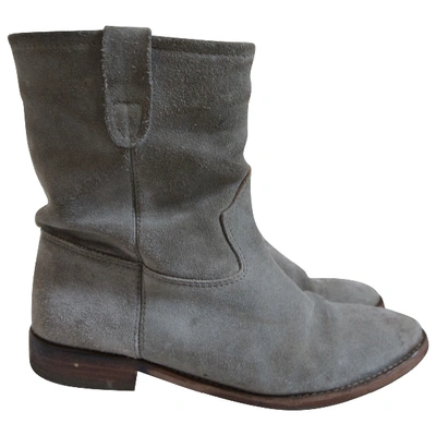 Pre-owned Isabel Marant Crisi  Grey Suede Ankle Boots