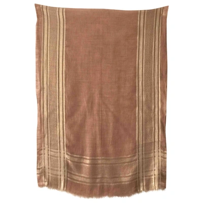 Pre-owned Gucci Linen Stole In Pink