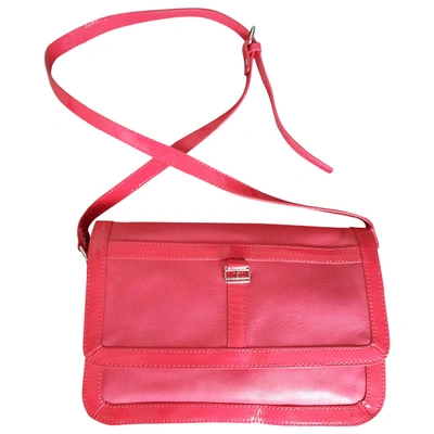Pre-owned Tommy Hilfiger Leather Crossbody Bag In Pink
