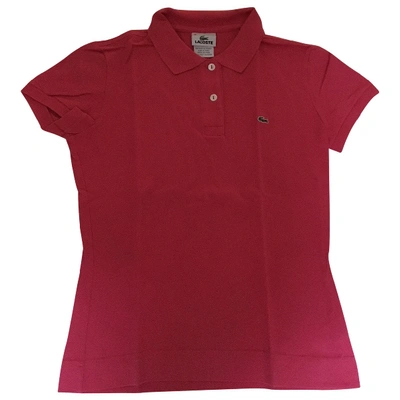 Pre-owned Lacoste Pink Cotton Top