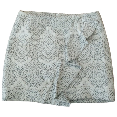 Pre-owned Maje Mini Skirt In White