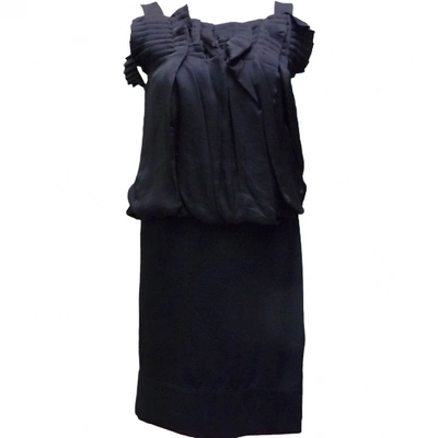Pre-owned Pringle Of Scotland Mid-length Dress In Black