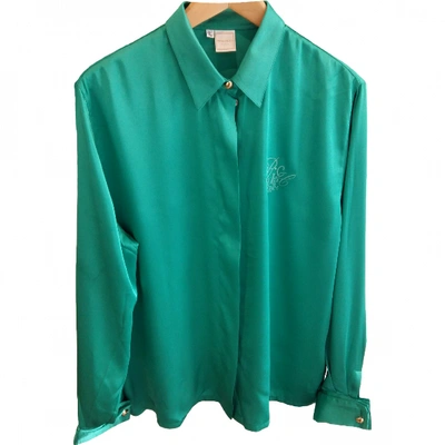 Pre-owned Nina Ricci Green Polyester Top