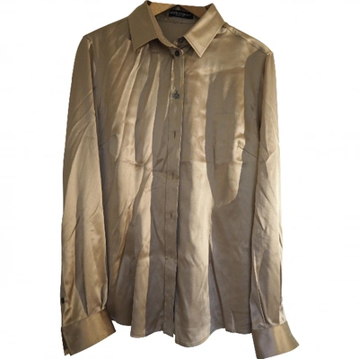 Pre-owned Dolce & Gabbana Silk Blouse In Beige