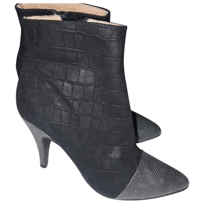 Pre-owned Jeffrey Campbell Leather Ankle Boots In Black