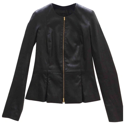 Pre-owned The Row Black Leather Leather Jacket