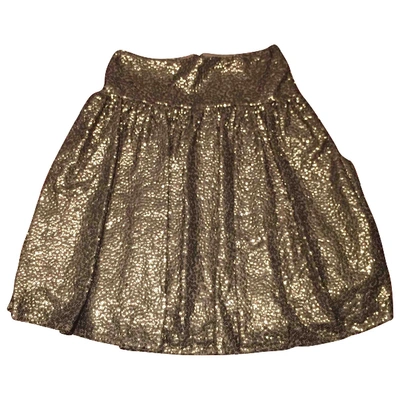 Pre-owned Michael Kors Mini Skirt In Gold