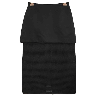 Pre-owned Ellery Silk Mid-length Skirt In Black