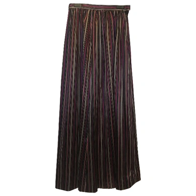 Pre-owned Givenchy Silk Maxi Skirt In Multicolour