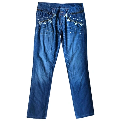 Pre-owned Ermanno Scervino Straight Jeans In Blue