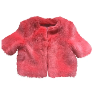 Pre-owned Shrimps Faux Fur Short Vest In Pink