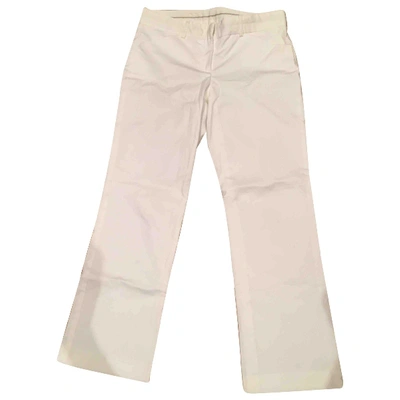 Pre-owned Theory Straight Pants In White