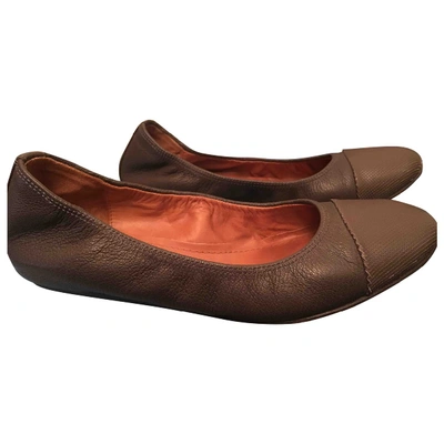 Pre-owned Lanvin Leather Ballet Flats