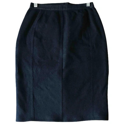 Pre-owned Alessandro Dell'acqua Wool Mid-length Skirt In Black