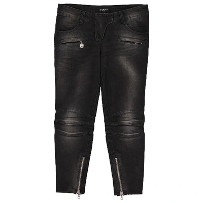Pre-owned Balmain Slim Jeans In Anthracite