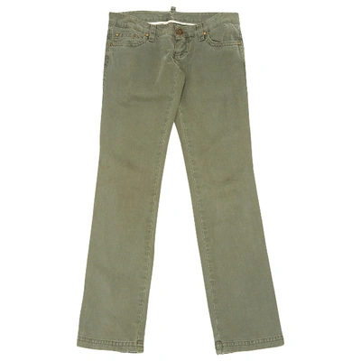 Pre-owned Dsquared2 Straight Jeans In Khaki