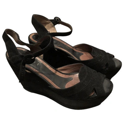 Pre-owned Marni Sandals In Black