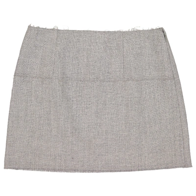 Pre-owned Missoni Wool Mini Skirt In Grey