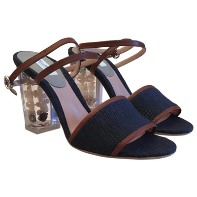 Pre-owned Max Mara Cloth Sandals In Blue