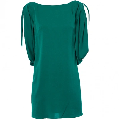 Pre-owned Milly Silk Mini Dress In Green