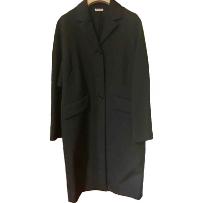 Pre-owned Miu Miu Coat In Black