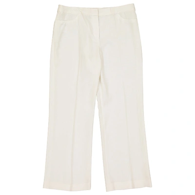 Pre-owned Valentino Straight Pants In White