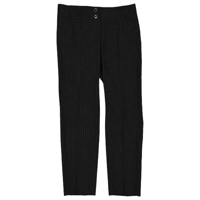Pre-owned Dolce & Gabbana Wool Large Pants In Black