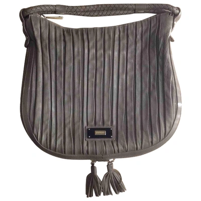 Pre-owned Emporio Armani Leather Handbag In Grey