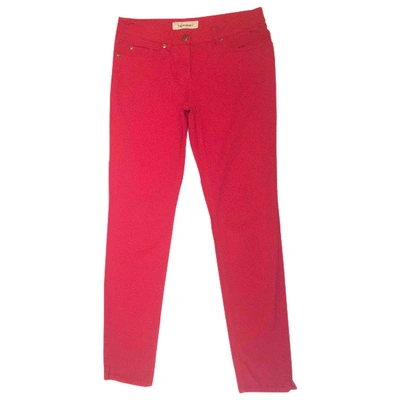 Pre-owned Saint Laurent Slim Jeans In Red