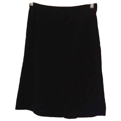 Pre-owned Claudie Pierlot Velvet Mid-length Skirt In Black