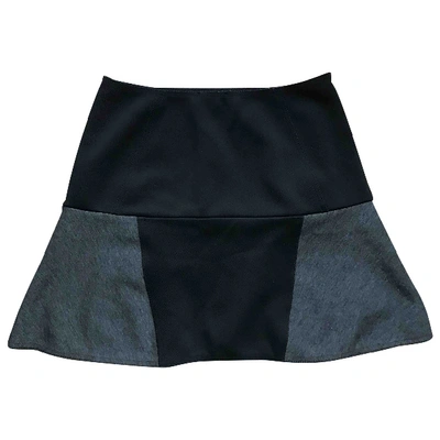 Pre-owned Sandro Mini Skirt In Black