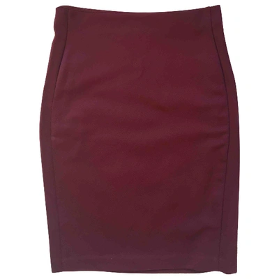 Pre-owned Diane Von Furstenberg Mid-length Skirt In Burgundy