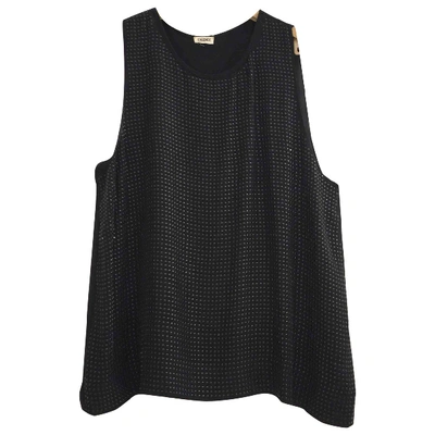 Pre-owned L Agence Silk Top In Black