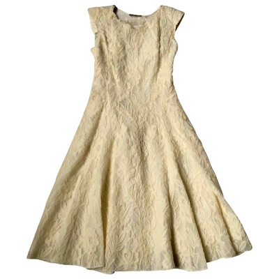 Pre-owned Nina Ricci Wool Mid-length Dress In Ecru