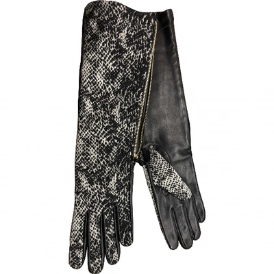 Pre-owned Lanvin Leather Long Gloves In Other