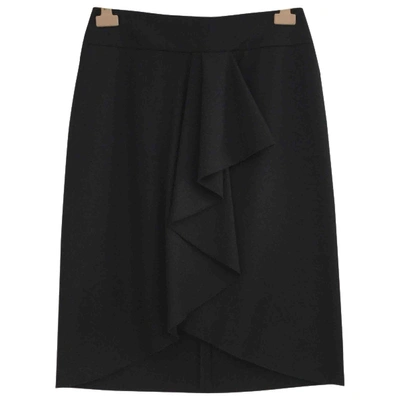 Pre-owned Francesco Scognamiglio Wool Mid-length Skirt In Black