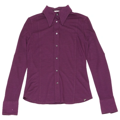 Pre-owned Malo Wool Shirt In Purple