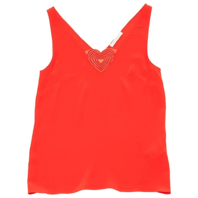 Pre-owned Christopher Kane Silk Vest In Red
