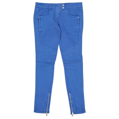 Pre-owned Balmain Slim Jeans In Blue