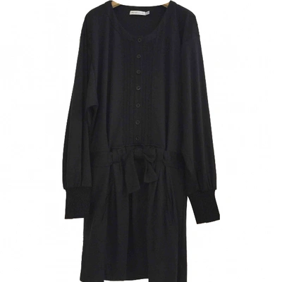 Pre-owned See By Chloé Wool Mini Dress In Navy