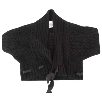 Pre-owned Diane Von Furstenberg Wool Short Vest In Black