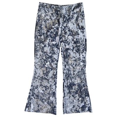 Pre-owned Marques' Almeida Velvet Trousers In Blue