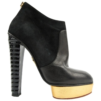 Pre-owned Charlotte Olympia Leather Boots In Black