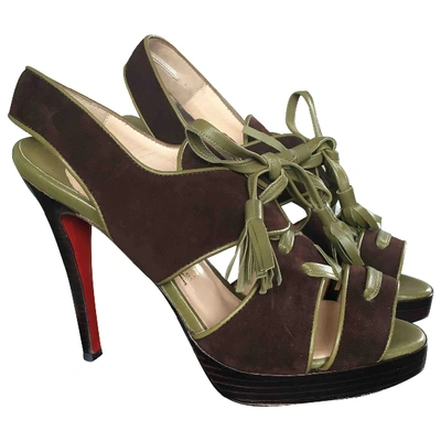 Pre-owned Christian Louboutin Sandals In Brown