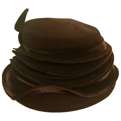 Pre-owned Philip Treacy Hat In Brown