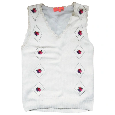 Pre-owned Manoush Wool Vest In White
