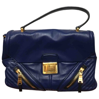 Pre-owned Miu Miu Leather Handbag In Blue