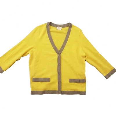 Pre-owned Kate Spade Wool Cardigan In Yellow