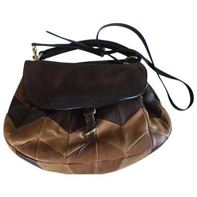 Pre-owned Miu Miu Leather Handbag In Brown