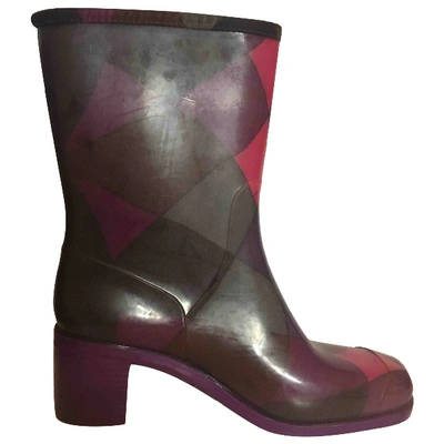 Pre-owned Emilio Pucci Ankle Boots In Purple